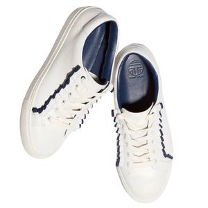 TORY SPORT Ruffle Sneaker Size 8.5 White